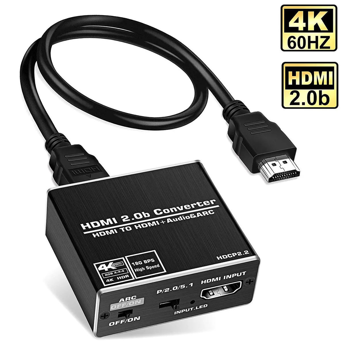 LUOM LUOM OZV8-1 4K 60Hz HDMI 2.0 Audio Extractor Splitter — product photo