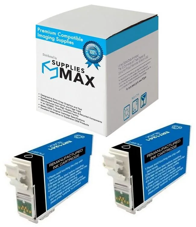 SuppliesMax SuppliesMax T124120-D2 Black Inkjet Cartridge 2-Pack 200 Pages — product photo