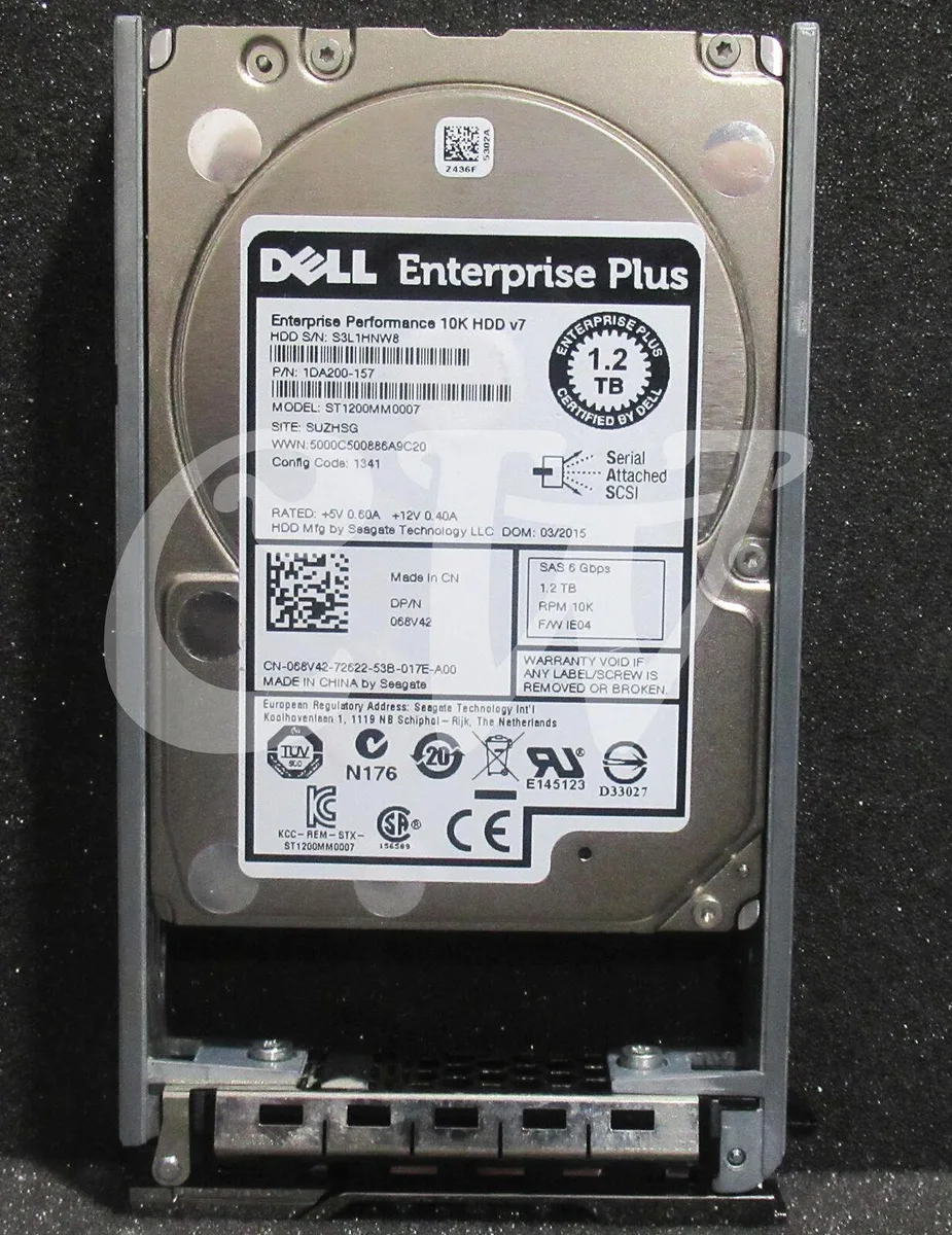 DELL DELL ST1200MM0007 1.2TB 10000RPM 6Gbps 64MB 2.5in SAS internal hard drive — product photo