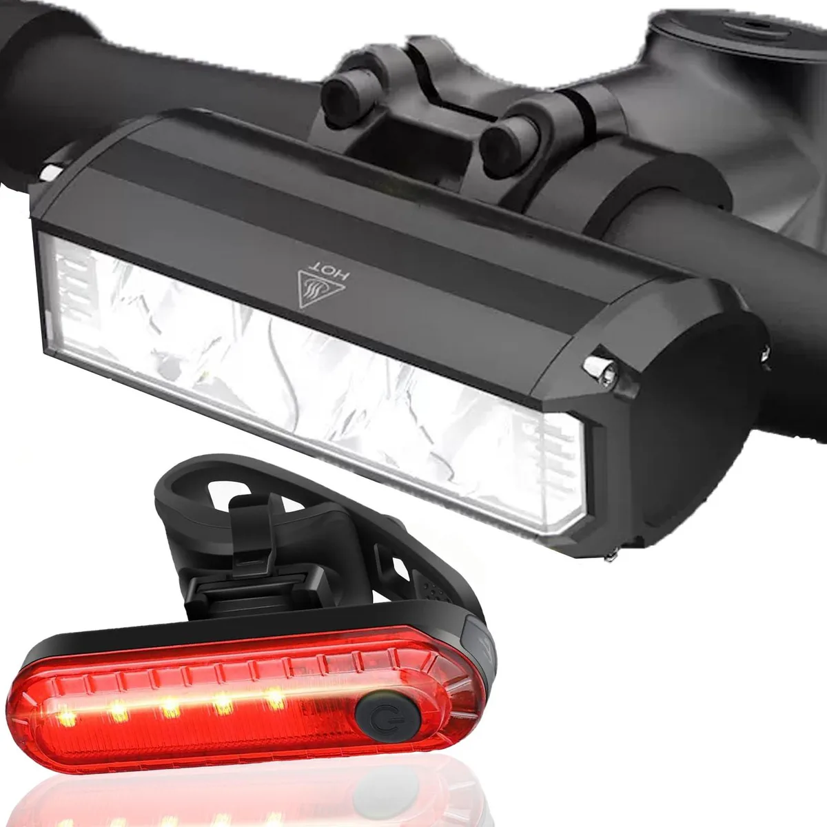  Hollywood Racks 610-056 Bike Light Set, 3 LED, 5 Modes, 1.5-2.5h — product photo