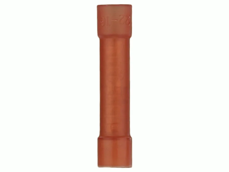 The Install Bay The Install Bay RNBC-1 Red Nylon Butt Connector 22-18 Gauge 1000 Pack — product photo