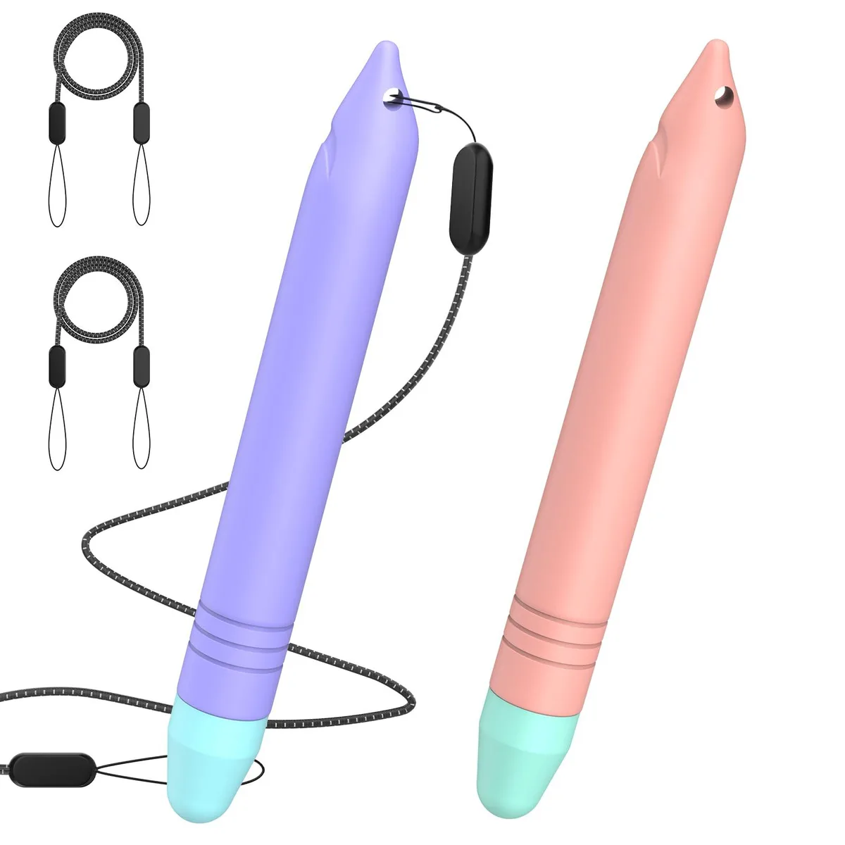  MEKO Kid-Friendly Stylus Pens 2 Pack Pink Purple 4.0 in — product photo