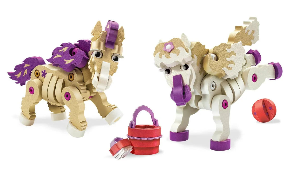 Bloco Toys Bloco Toys Build-a-Friend Ponies Kit 191 Pieces — product photo