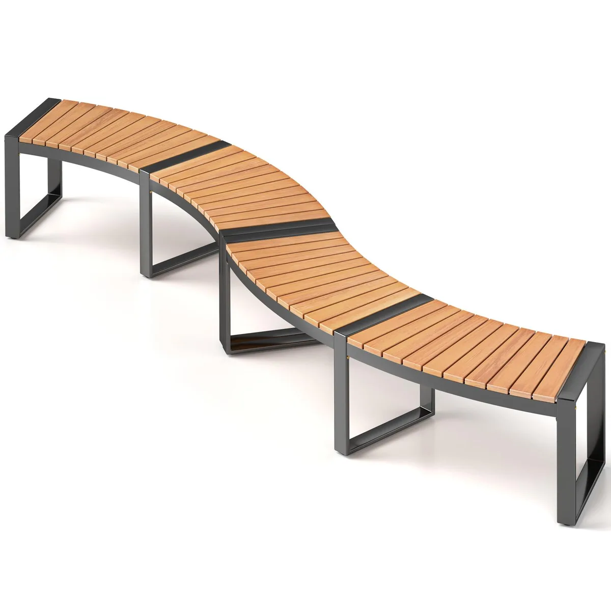 SlickBlue SlickBlue Curved Patio Bench Yellow 2-Piece 57.5 — product photo