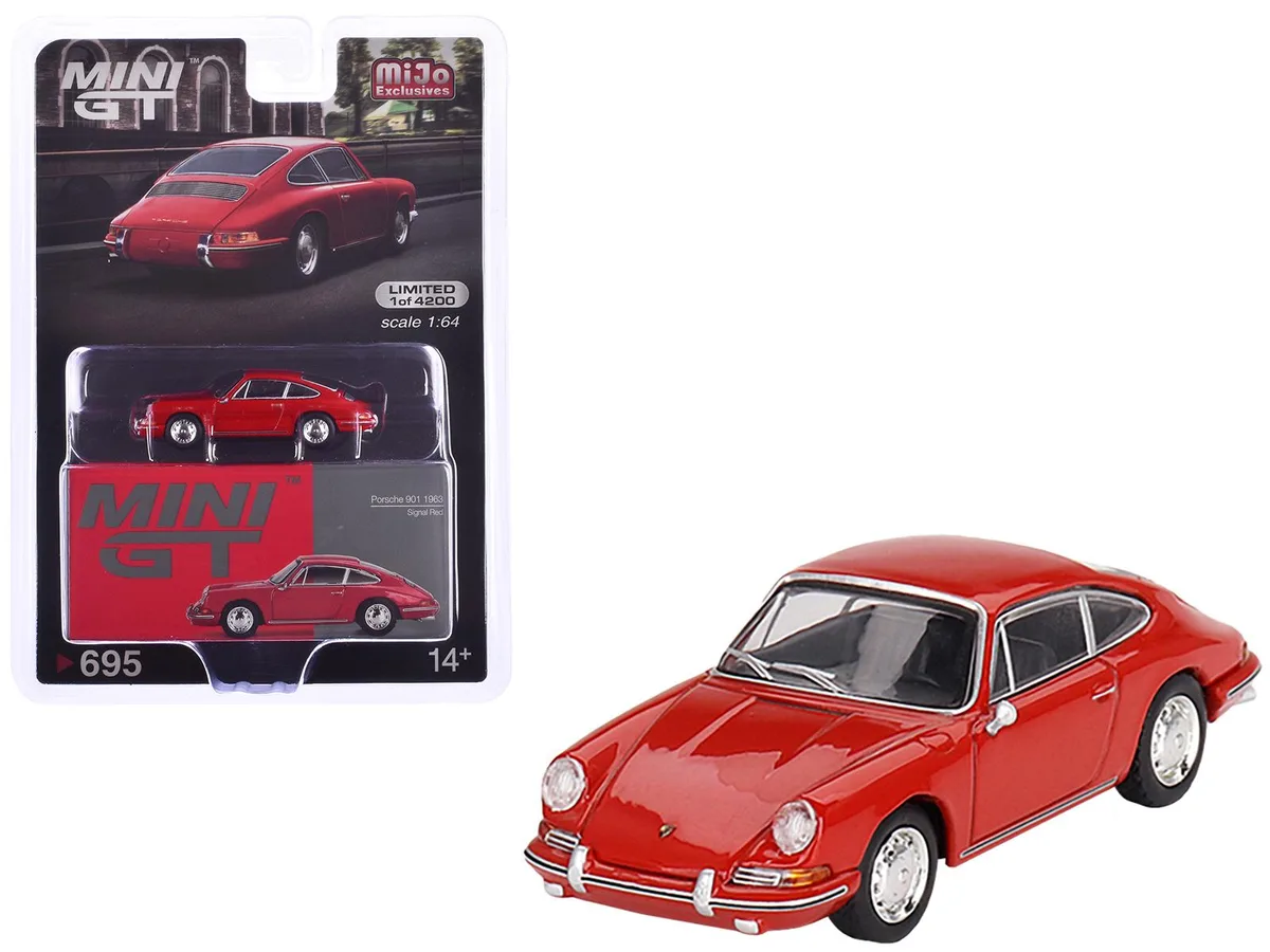Mini GT Mini GT 1963 Porsche 901 Signal Red Limited Edition 4200 pcs 1/64 hobby collectible — product photo
