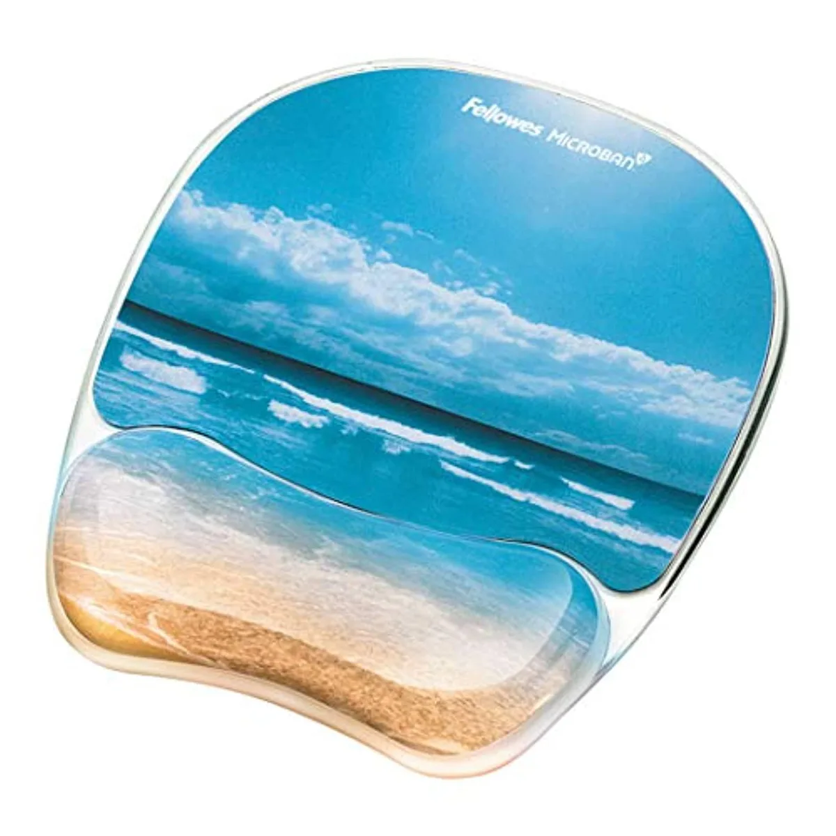 FELLOWES FELLOWES Photo Gel Mouse Pad Wrist Rest Sandy Beach 9179301 9.25" x 7.88 — product photo