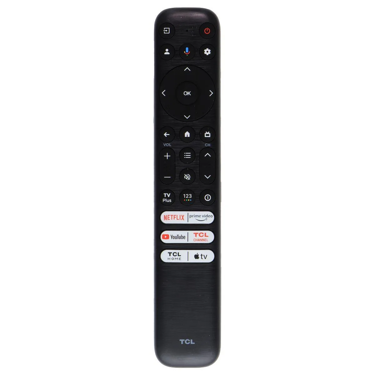 TCL TCL RC923 FMB1 Replacement Remote Control Cover Netflix AppleTV Black — product photo