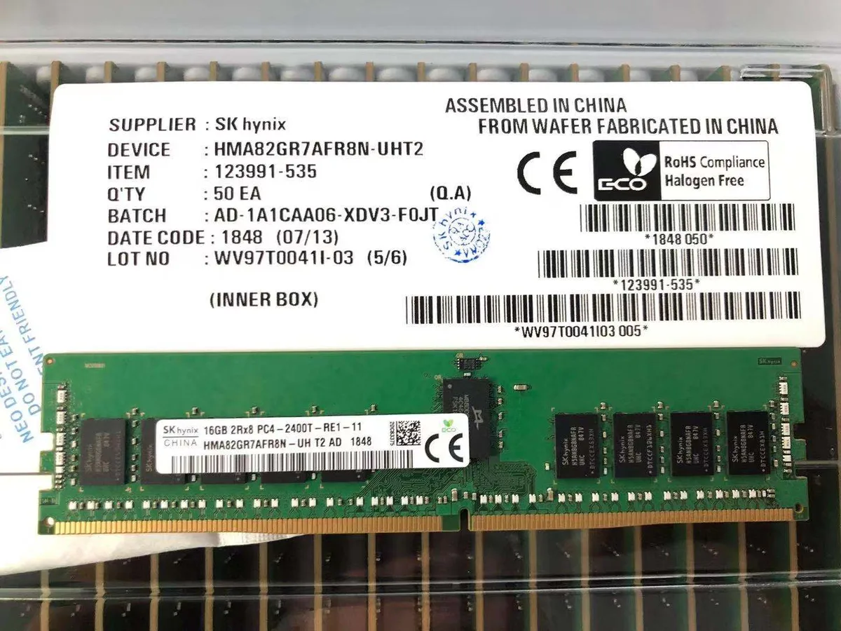 SK hynix SK hynix HMA82GU7AFR8N-UH 16GB 2Rx8 DDR4-2400 CL17 ECC Unbuffered Server Memory — product photo