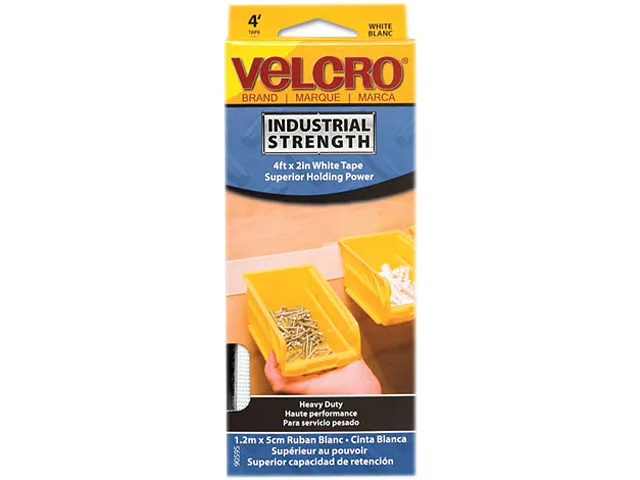 White Velcro industrial strength hook and loop tape roll