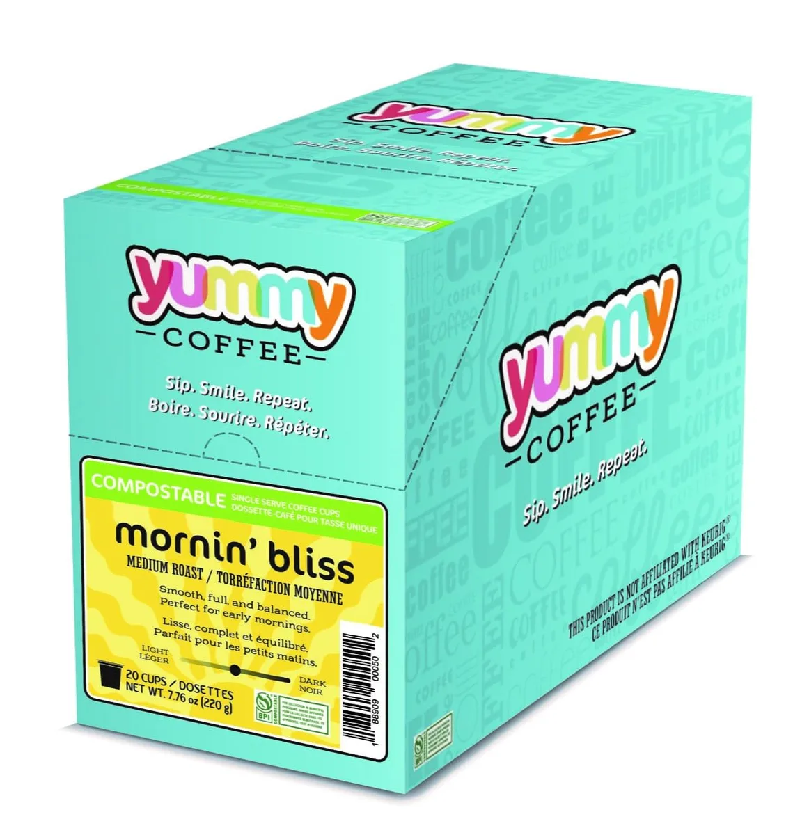 Single Cup Coffee Ltd. Single Cup Coffee Ltd. SNYC2001 Mornin' Bliss Medium Roast Coffee Pods 20 Count — product photo