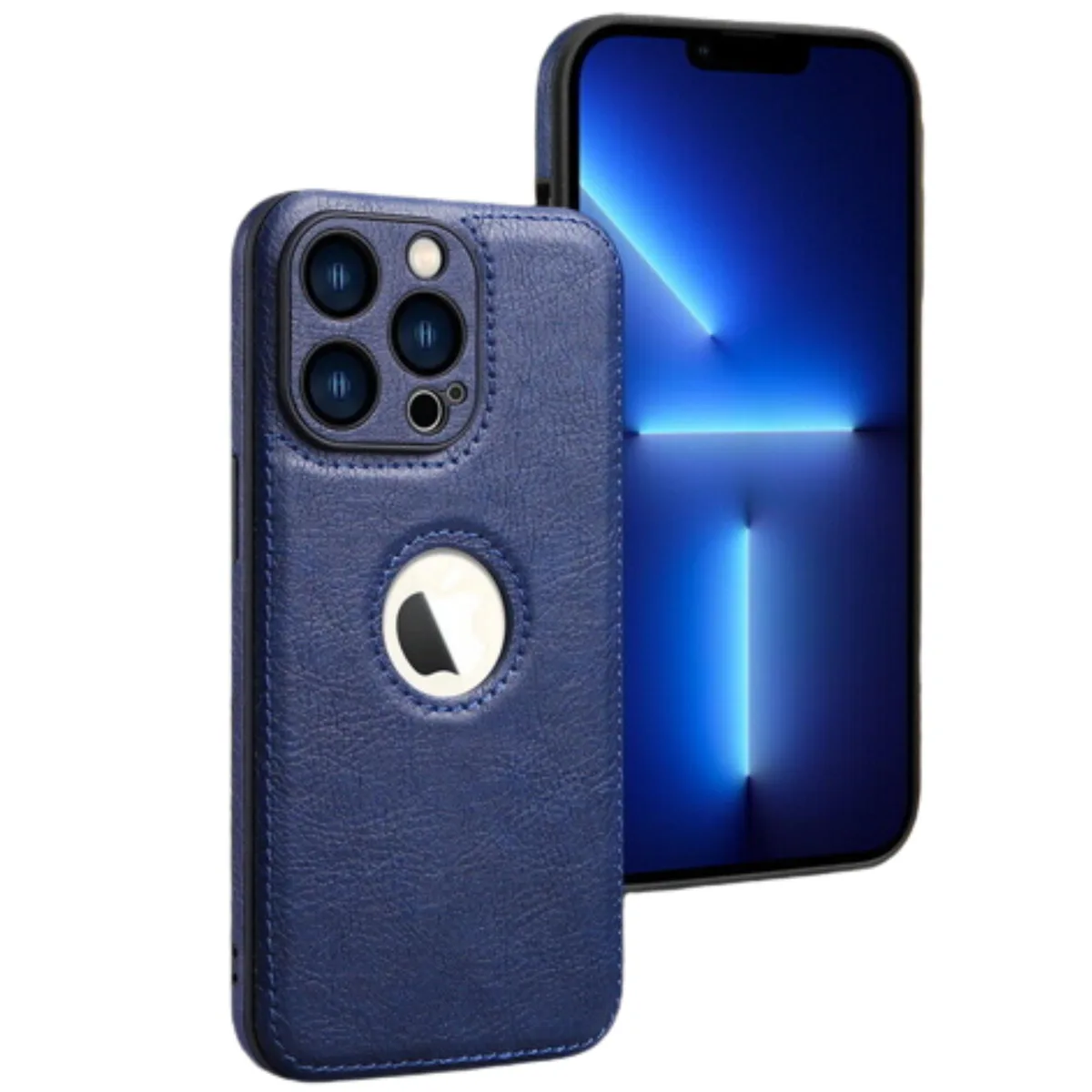 Ice Ice iPhone 14 Case Blue PU Leather — product photo