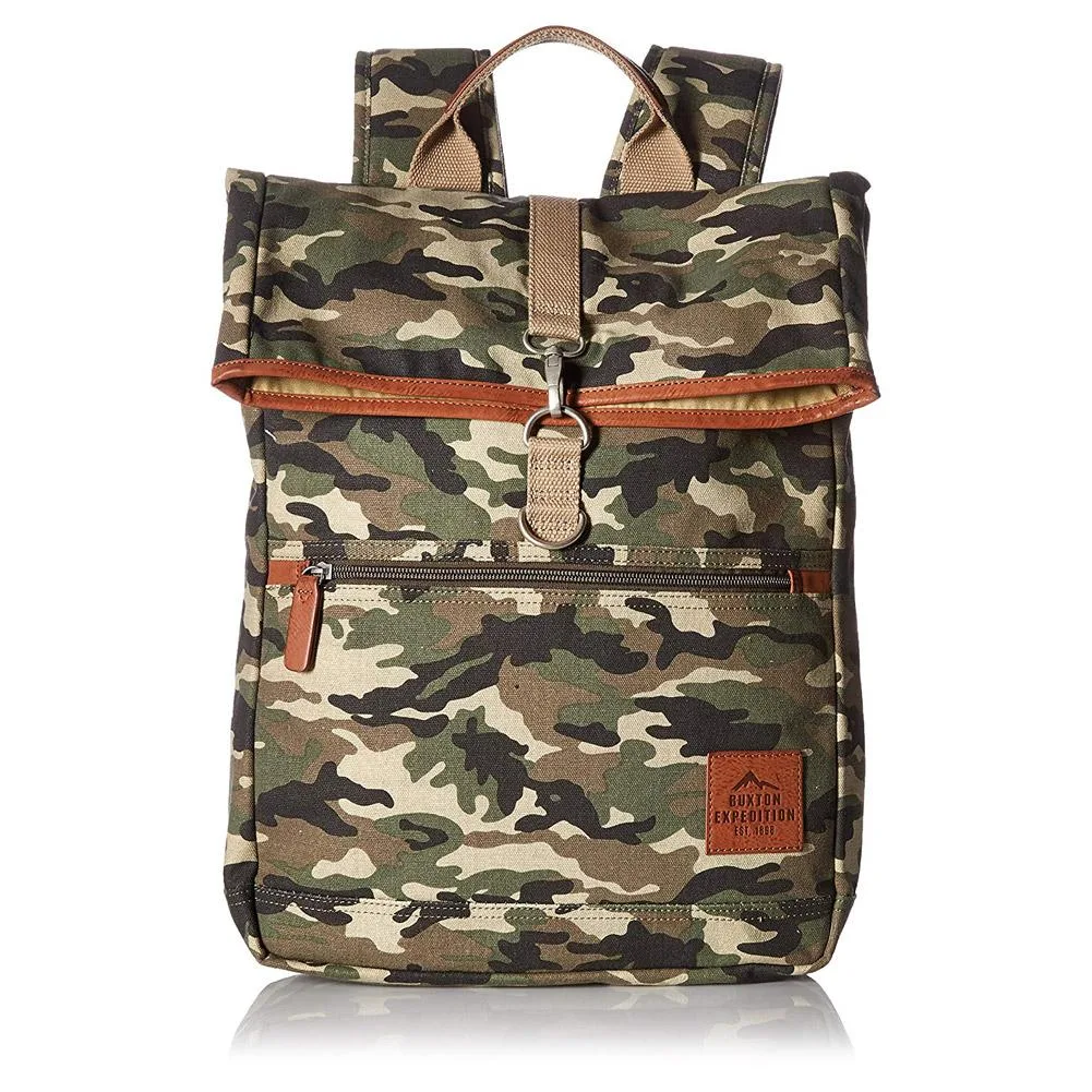 Buxton Buxton EX91423 Canvas Backpack Camouflage 16 x 12 x 3.5 in — product photo