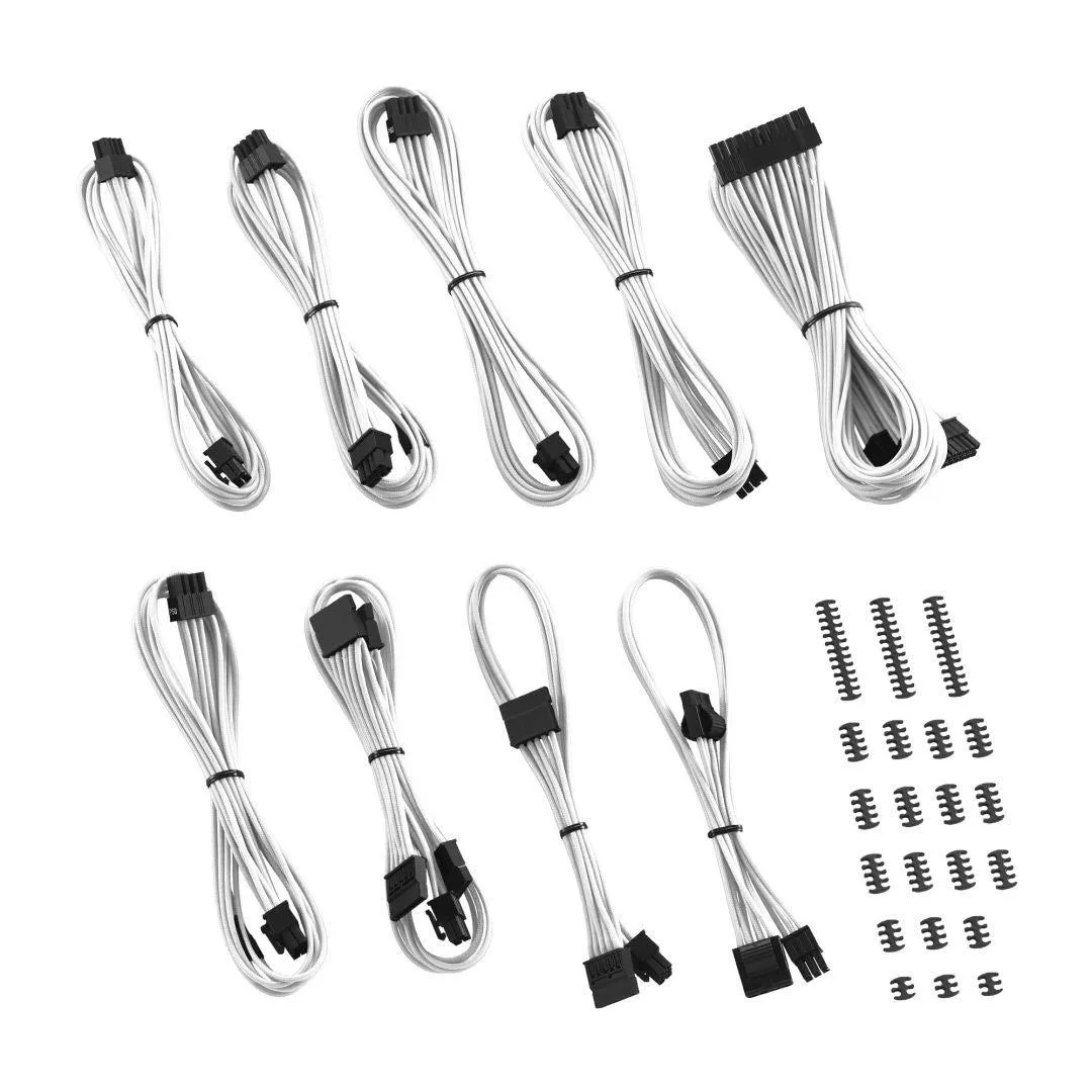 CableMod CableMod Classic ModFlex Sleeved Cable Kit for EVGA G5 G3 G2 P2 T2 White — product photo