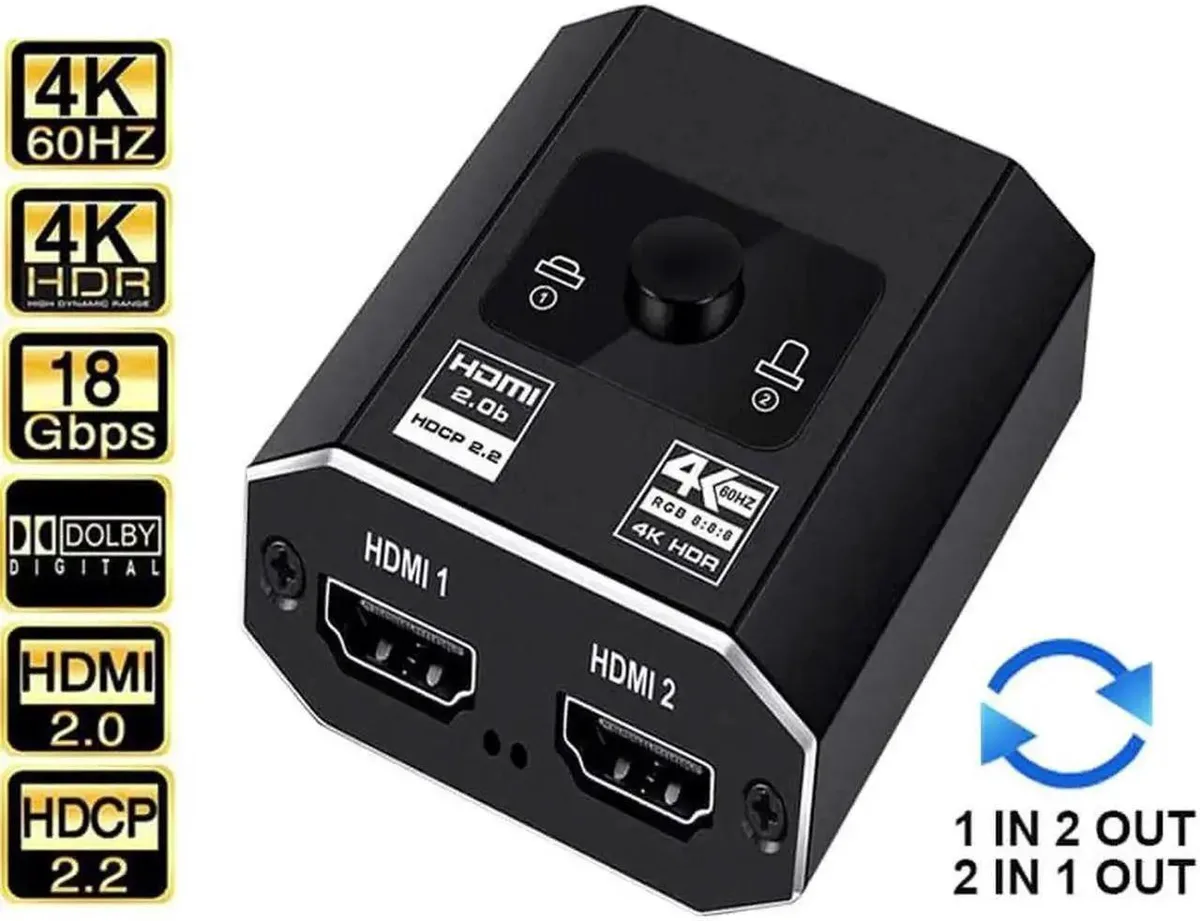 SMUGDESK SMUGDESK HDMI 2.0b Bi-Directional Switch 4K@60Hz 18Gbps — product photo