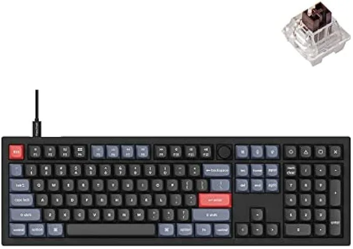 TAURKENAM TAURKENAM 108 Keys Mechanical Gaming Keyboard Brown Switch Knob Version — product photo