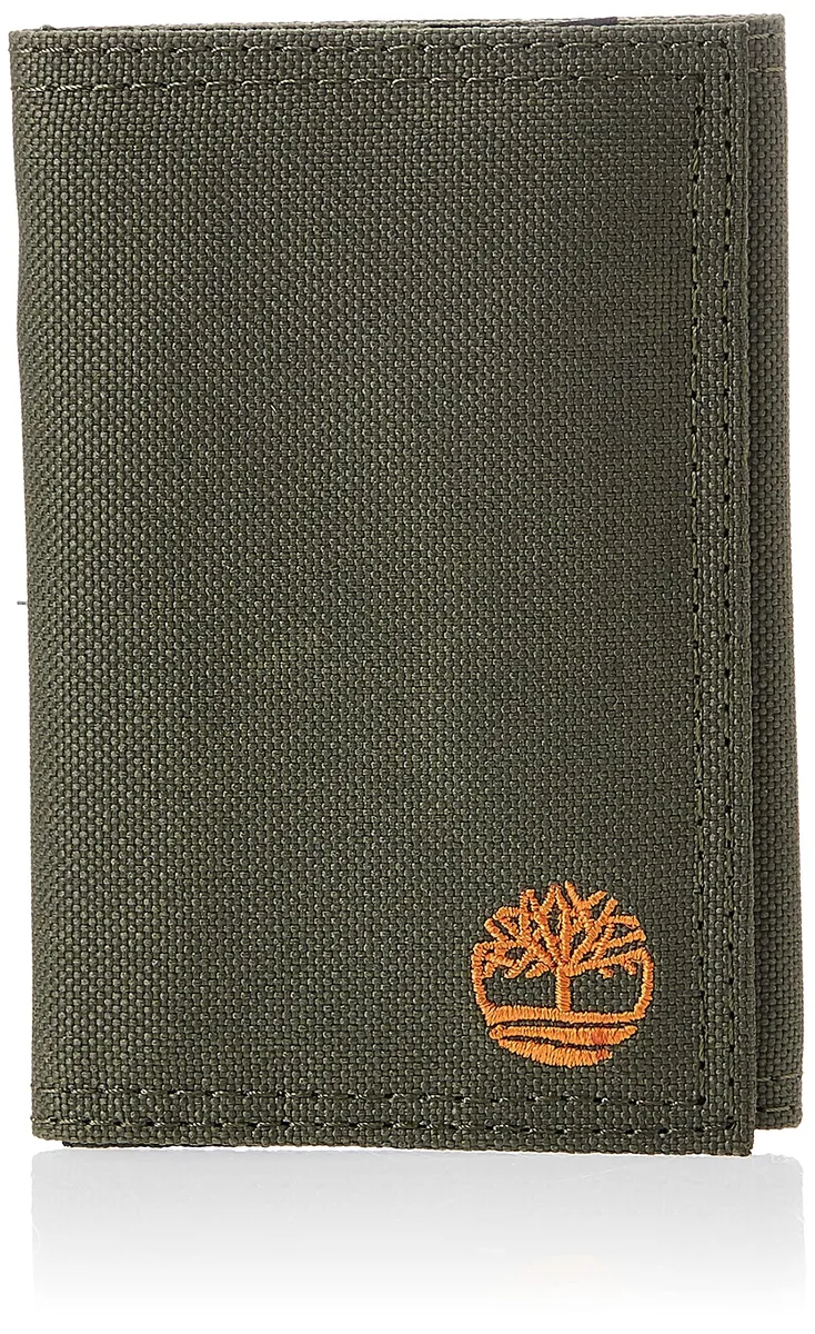  Timberland Trifold Nylon Wallet Olive Green 13 card pockets — product photo