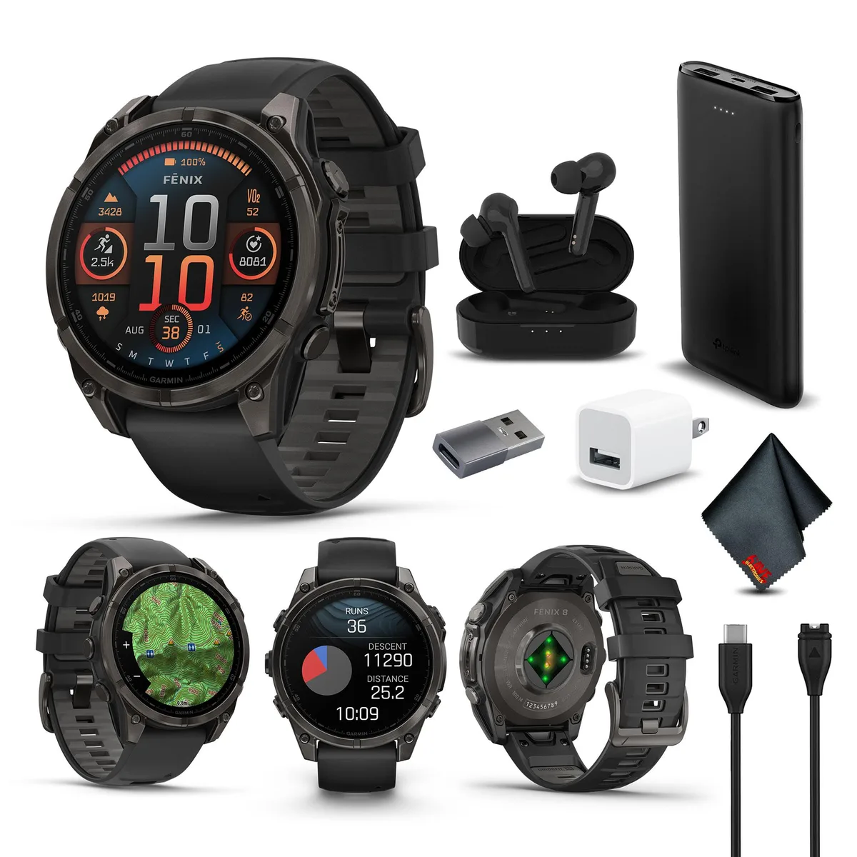 Garmin Garmin fenix 8 47mm AMOLED Sapphire Carbon Gray DLC Titanium wearable technology — product photo