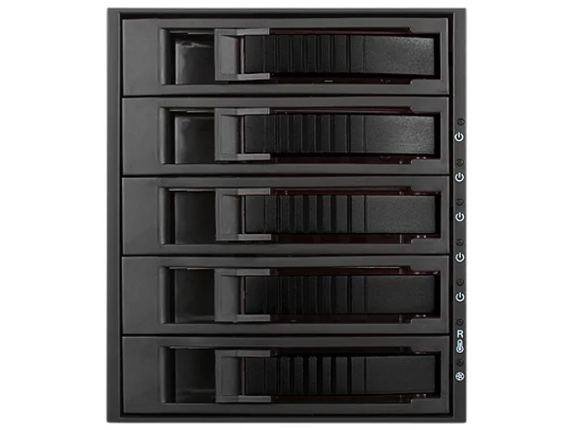 iStarUSA Inc. iStarUSA Inc. BPU-350HD-BLACK 3×5.25″ to 5×3.5″/2.5″ 12Gb/s hot-swap rack server accessory — product photo