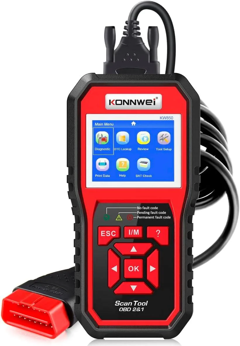 Handheld OBD2 scanner with colour screen and long cable