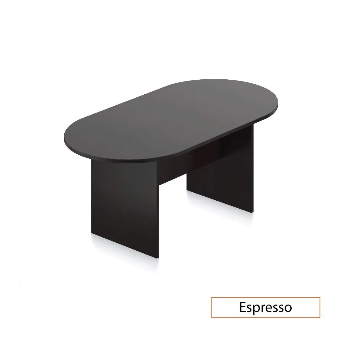 GOF GOF 6 ft Racetrack Conference Table Espresso 71"L x 36"W x 29.5"H — product photo