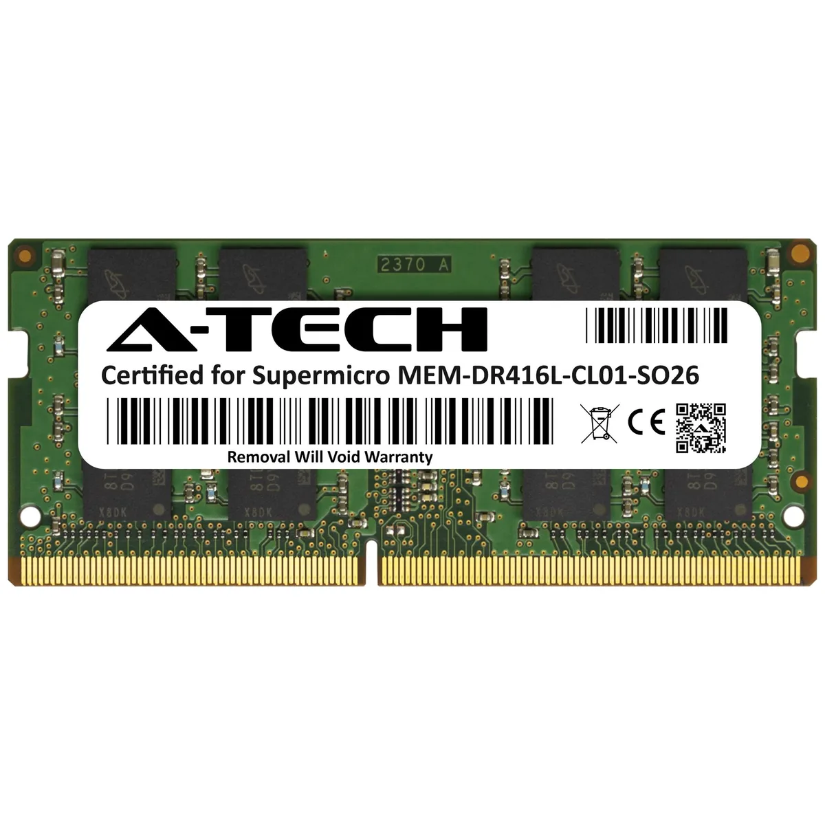 A-Tech A-Tech Supermicro Certified 16GB DDR4 2666MHz CL19 260-Pin SODIMM laptop RAM — product photo