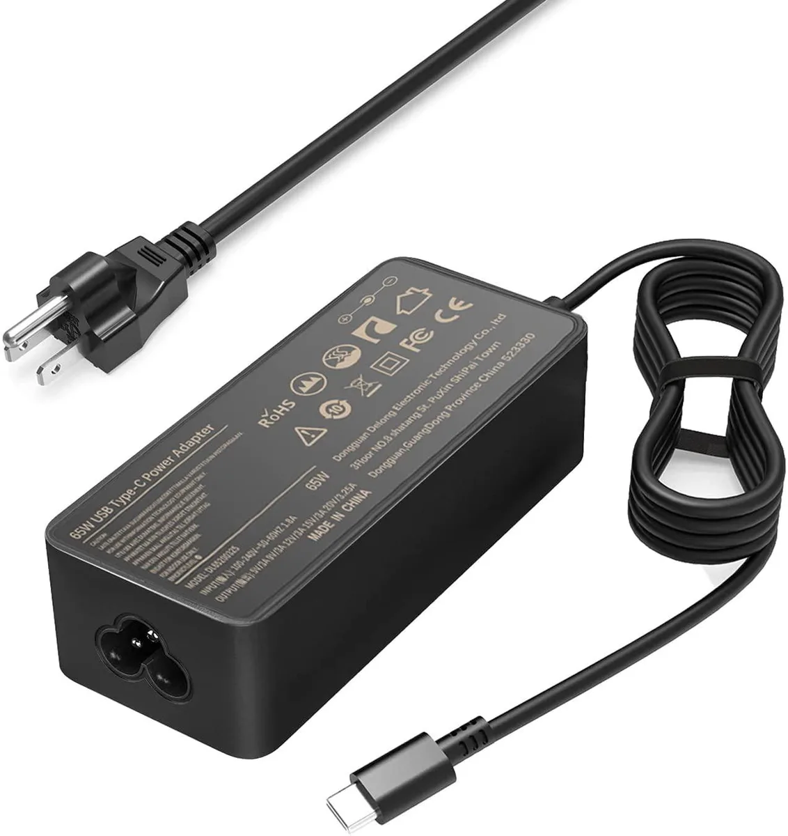 myVolts myVolts USB-C 65W AC Adapter with Power Cord — product photo