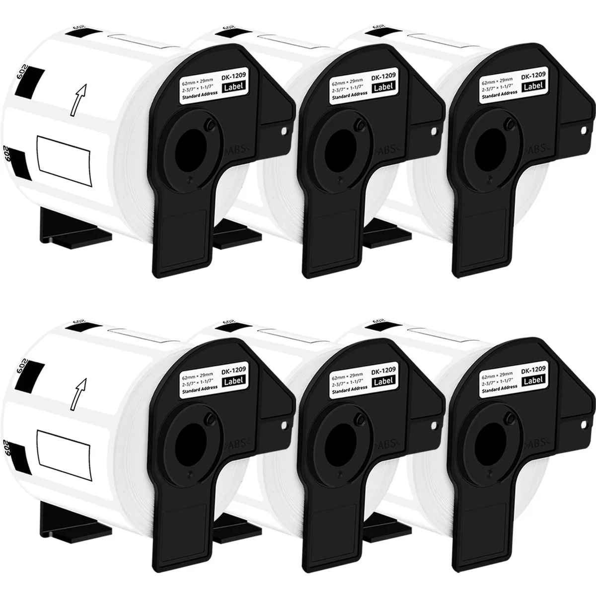 GREENCYCLE GREENCYCLE DK-1209 label 6 rolls 800 labels 29x62mm — product photo