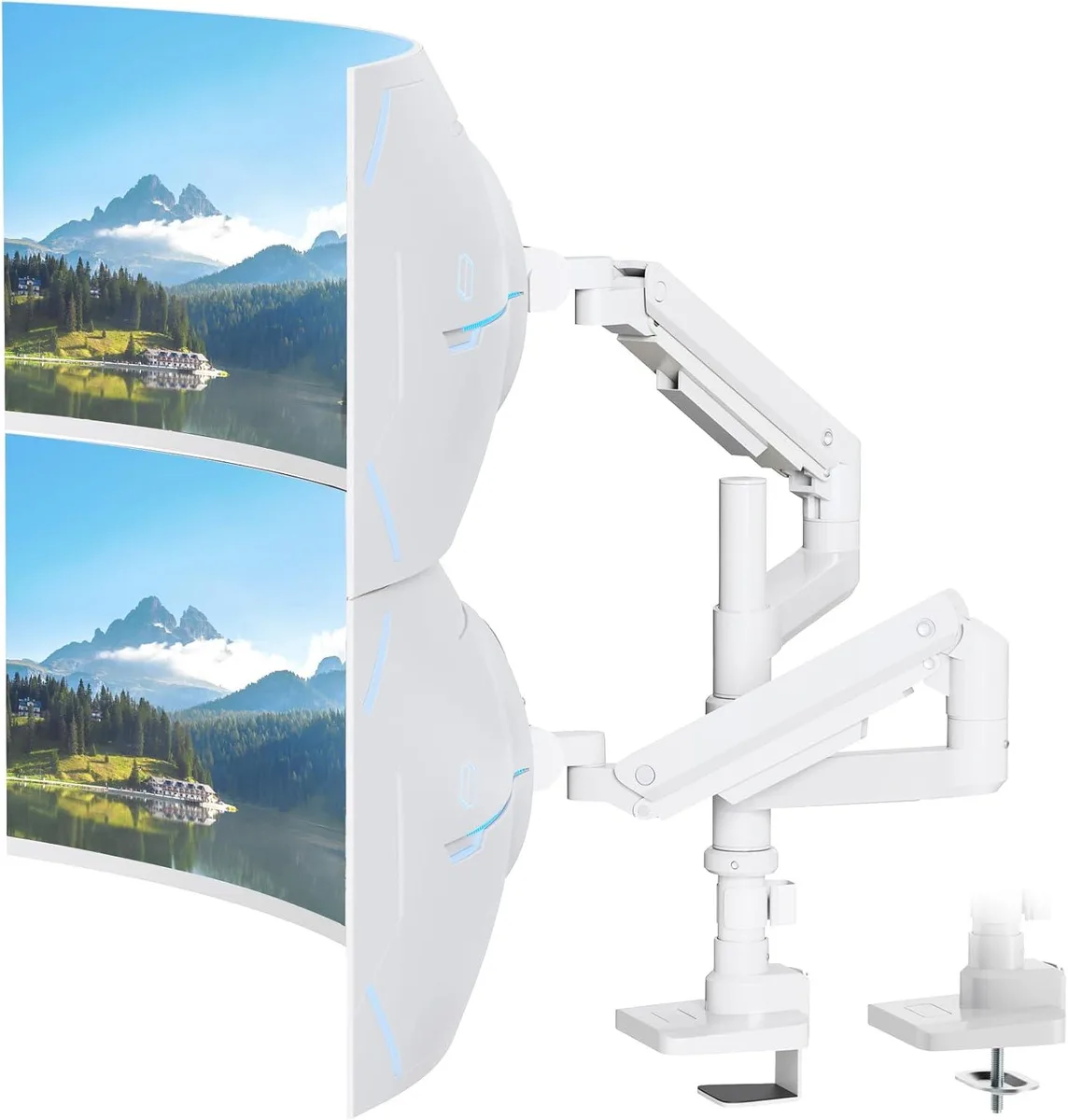 BFKK BFKK Dual Monitor Arm 17-49 inch White VESA 75/100 — product photo