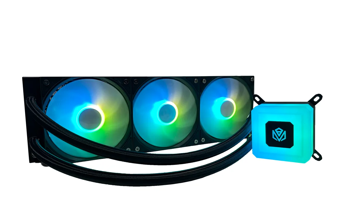 Open-box ABS WR0899 liquid cooler with radiator and tubing