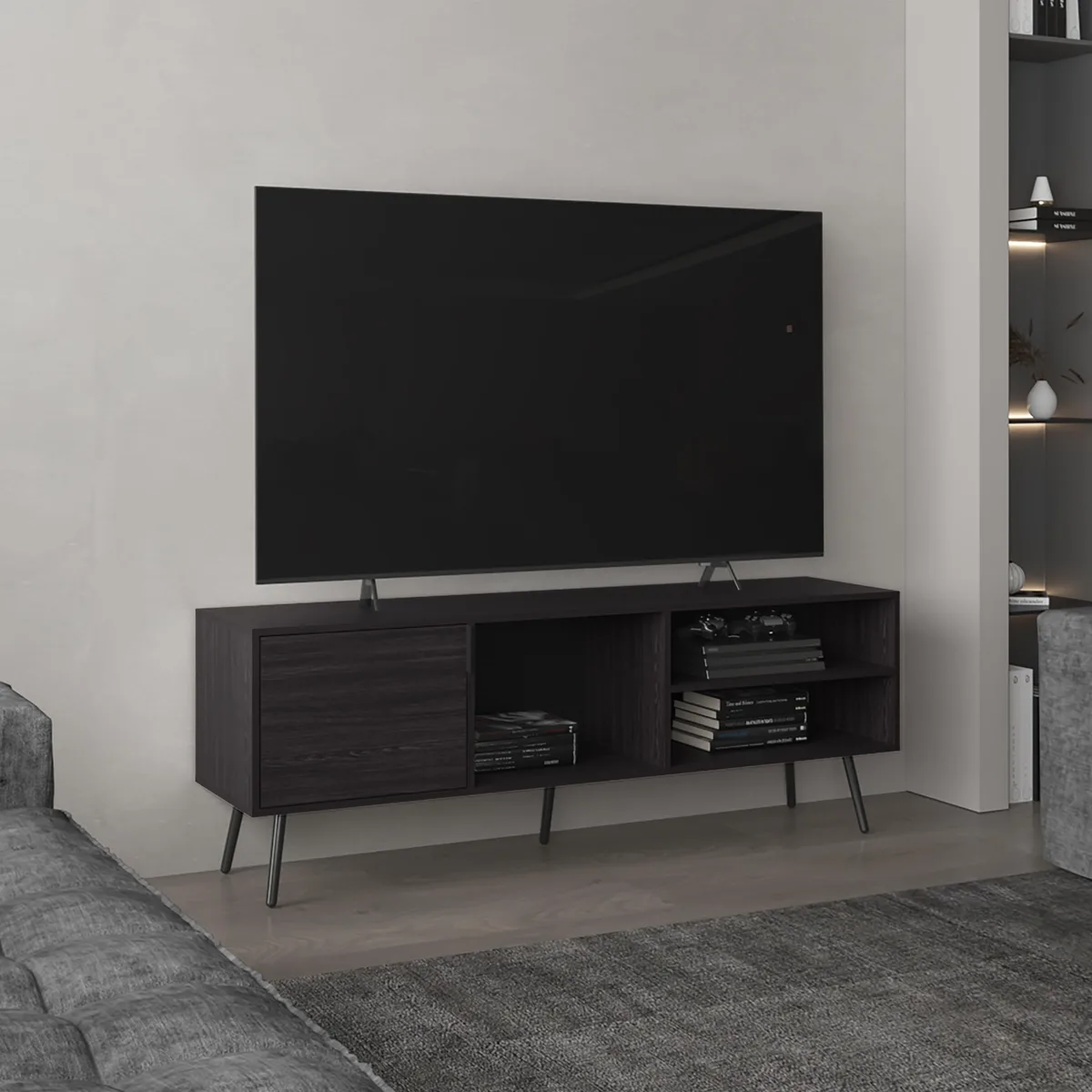tuphen tuphen Vulcan 63" TV Stand Black Wengue Home Entertainment — product photo