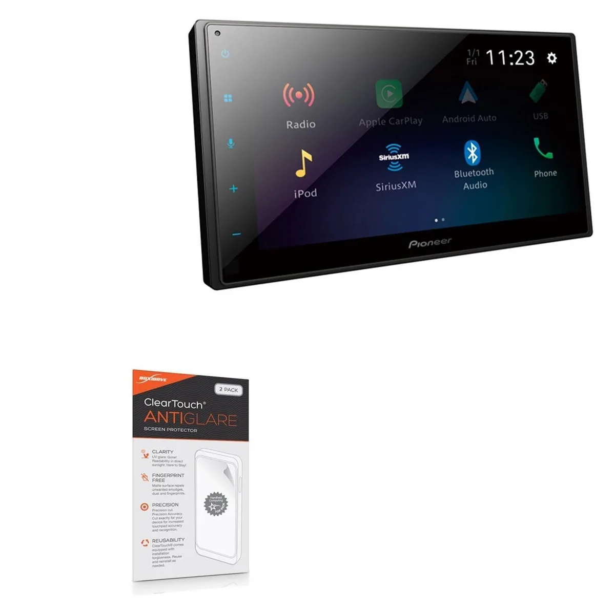 Boxwave BoxWave ClearTouch Anti-Glare Screen Protector for Pioneer DMH-1700NEX (2-Pack) — product photo