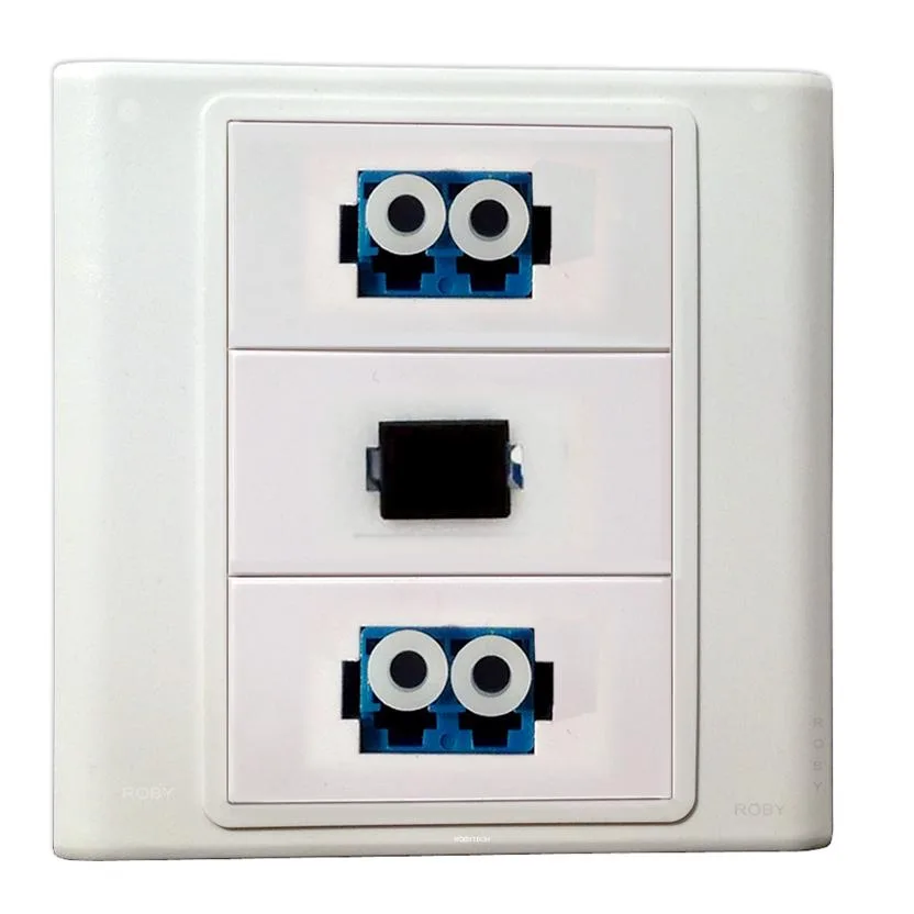 Roby Technology Co., Limited Roby Technology Co., Limited Fiber Optic Wall Plate LC Duplex SC Simplex White 86mm — product photo