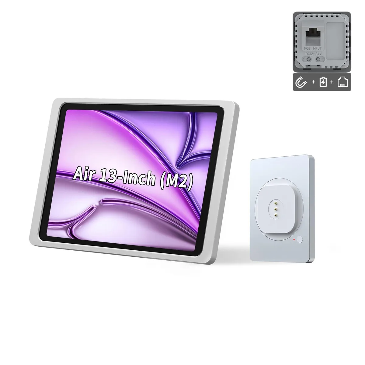EMONITA EMONITA PoE &amp; DC Magnetic Wall Mount iPad Air 13" Silver — product photo