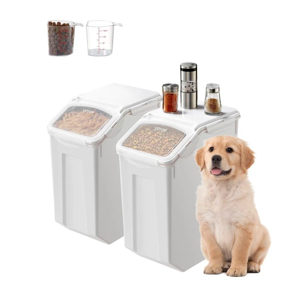 VEVOR VEVOR F-8909X2 20 L × 2 airtight food bins with wheels — product photo