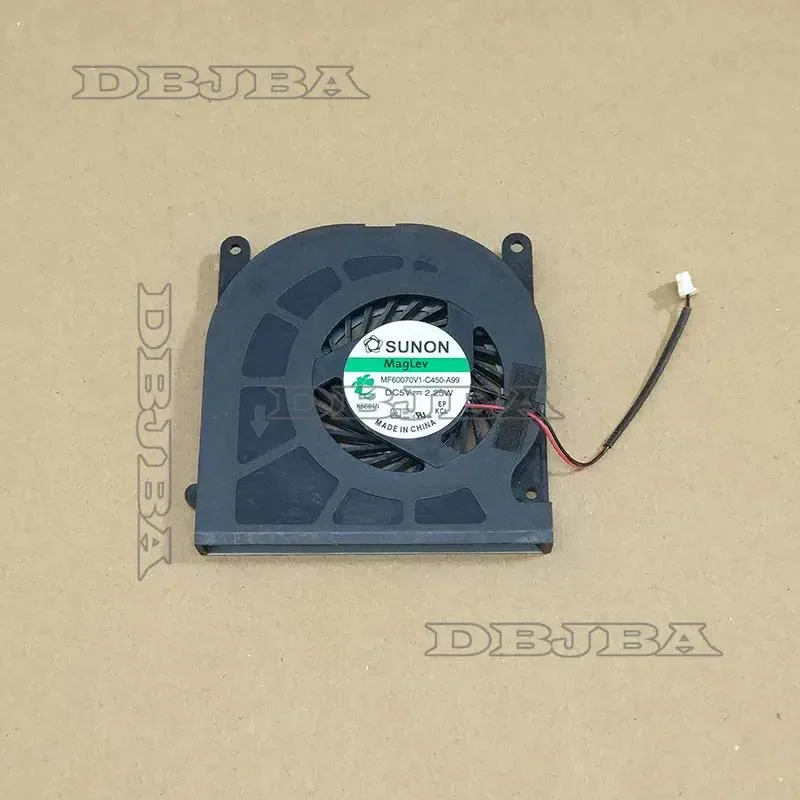 Small black laptop CPU cooling fan with wire connector