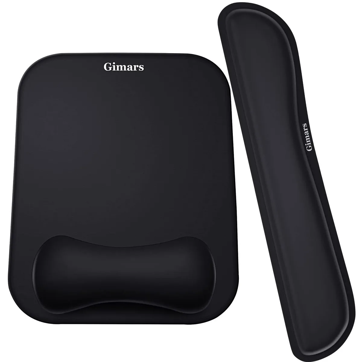  Gimars GM-PNKB-88 Mouse Pad &amp; Wrist Rest Set 17 x 3.3 in Black — product photo