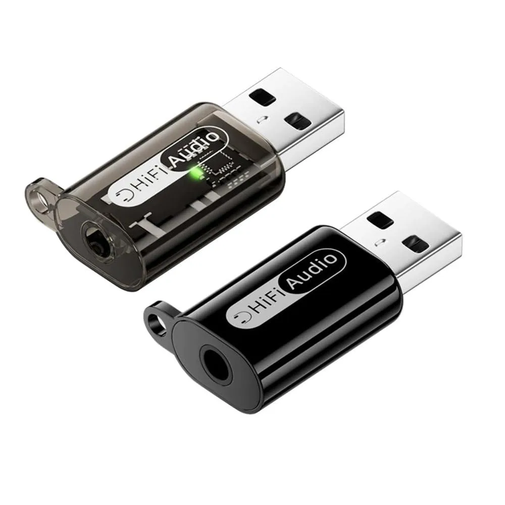 LORDWORLD LORDWORLD USB Type-A to 3.5mm Audio Adapter 2pcs 24bit 96kHz — product photo