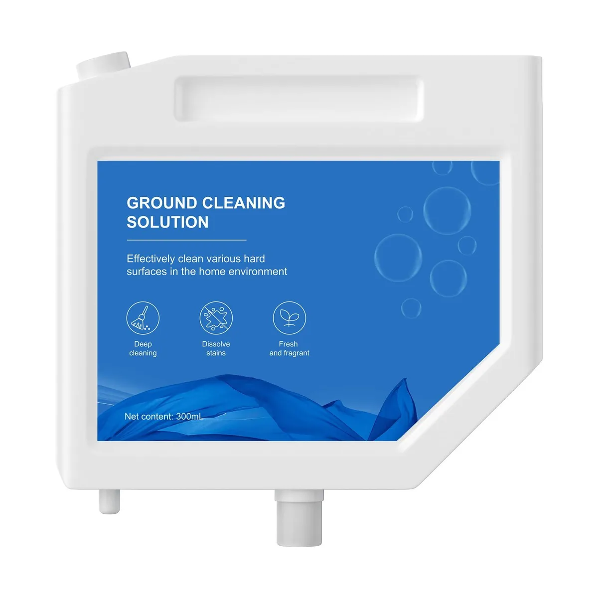 White plastic bottle with blue label, 10.52 fl oz floor cleaner