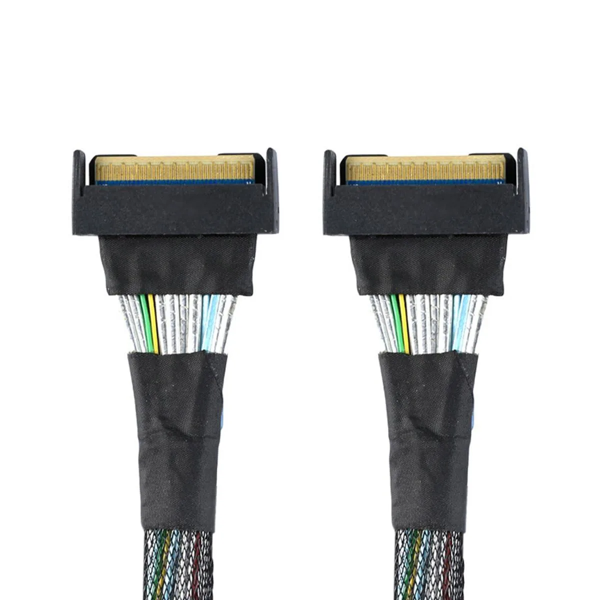 Vszerda Vszerda Slimline MCIO 8i 74Pin Male to MCIO PCIE 5.0 4.0 74Pin Male Extender Cord 50cm infiniband cable — product photo