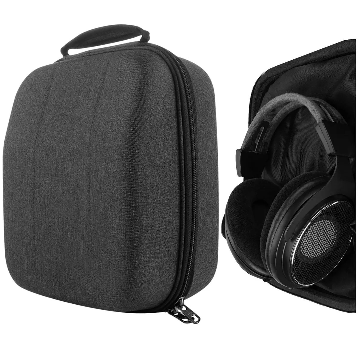 Geekria Geekria Shield Case Large Over-Ear Headphones Dark Grey 2 in 1 accessory — product photo
