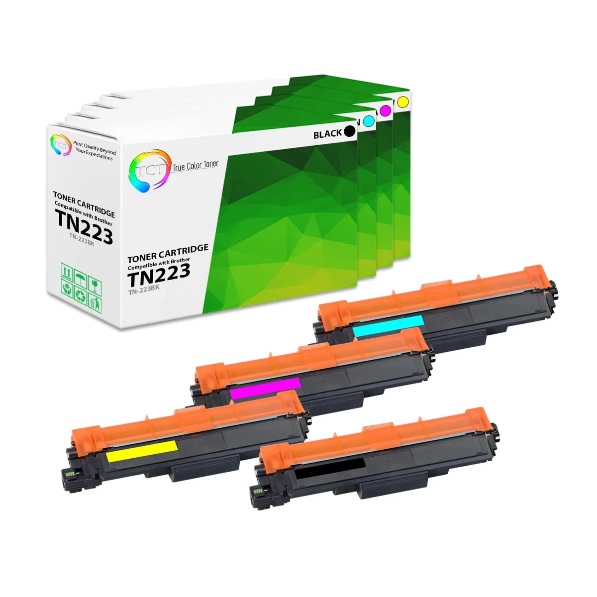 True Color Toner True Color Toner TN223 4-Pack Toner Cartridge (1400 BK / 1300 CMY) — product photo