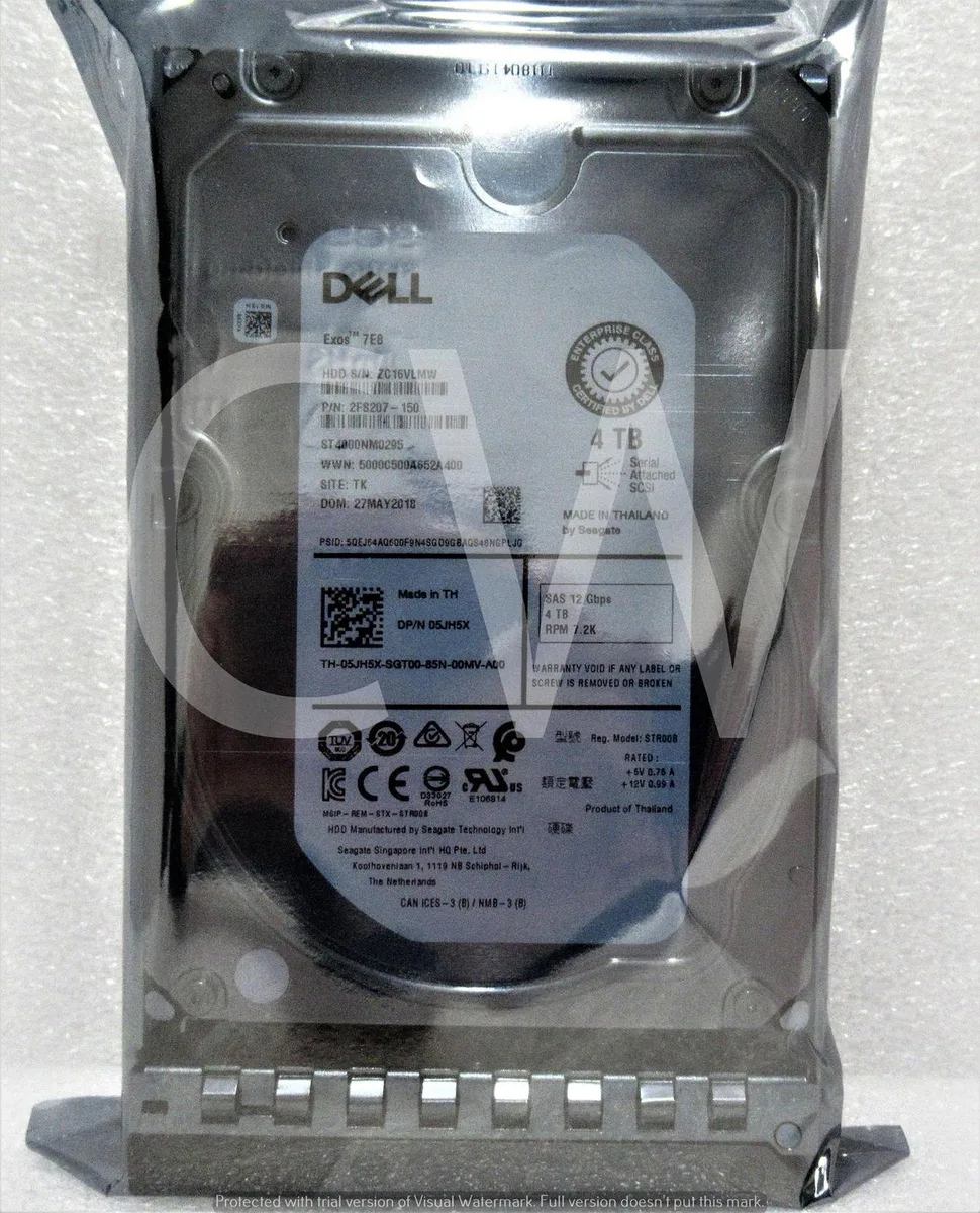 DELL DELL ST4000NM0295 4TB 7200RPM 3.5" SAS HDD accessory — product photo