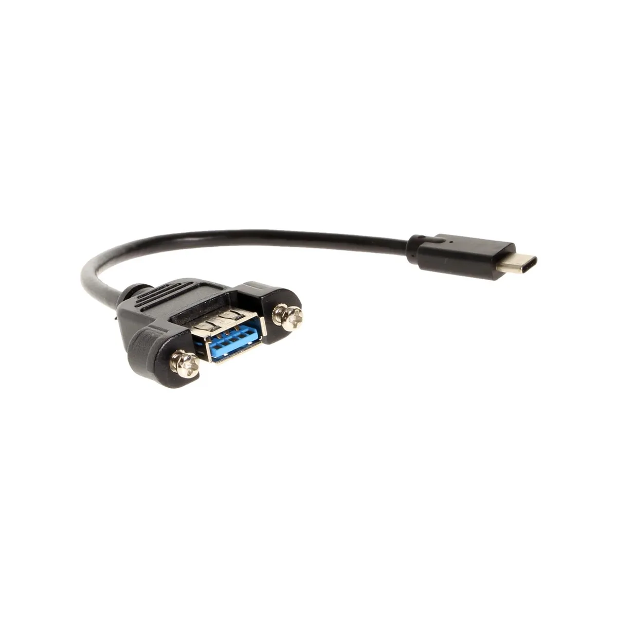 CoolGear CoolGear CG-U3CMAF-PM USB 3.1 Type-C Male to Type-A Female Panel Mount Cable 8 inch — product photo
