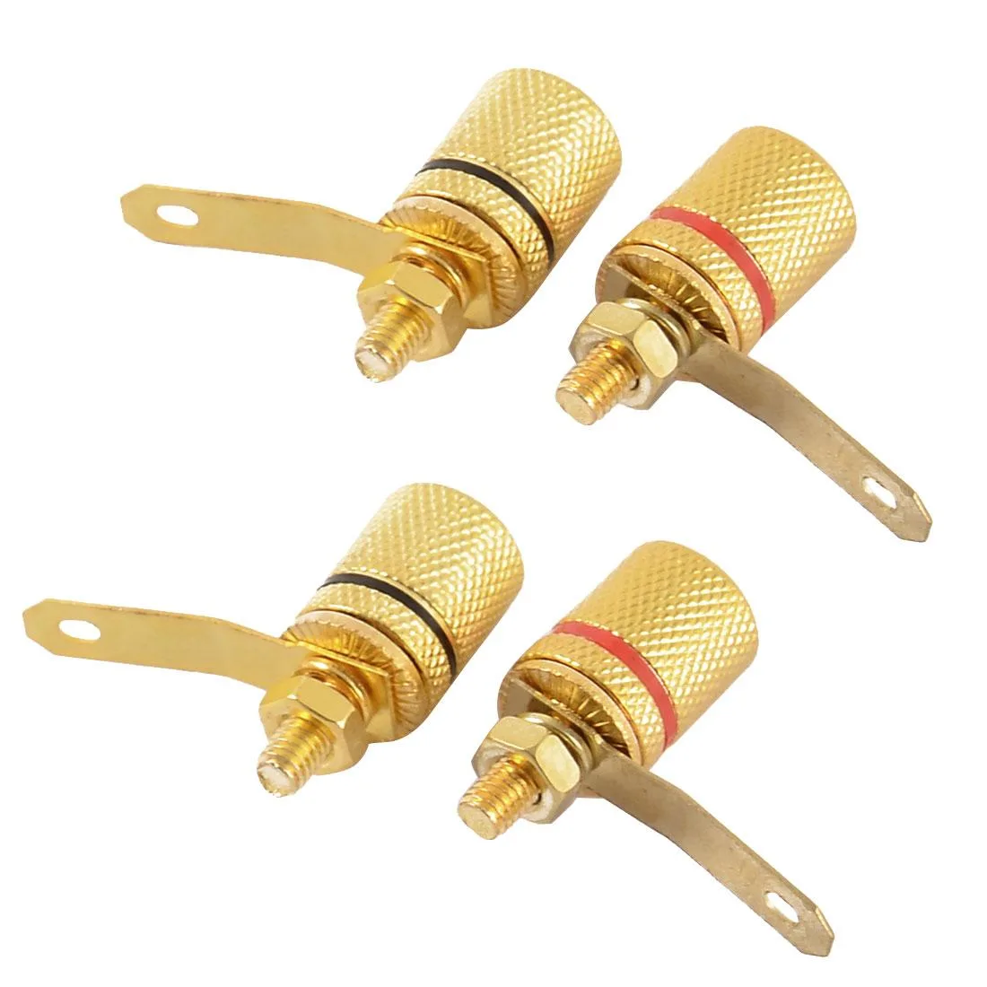 Unique-Bargains Unique-Bargains 4pcs Audio Terminal 4mm Female Banana Plug Screw Binding Post Connector — product photo
