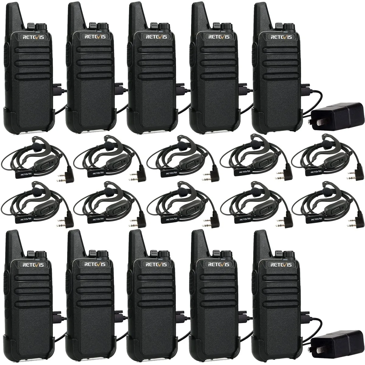 KEHIPI KEHIPI RT22 FRS 16-ch 2-mile two-way radio 10-pack — product photo