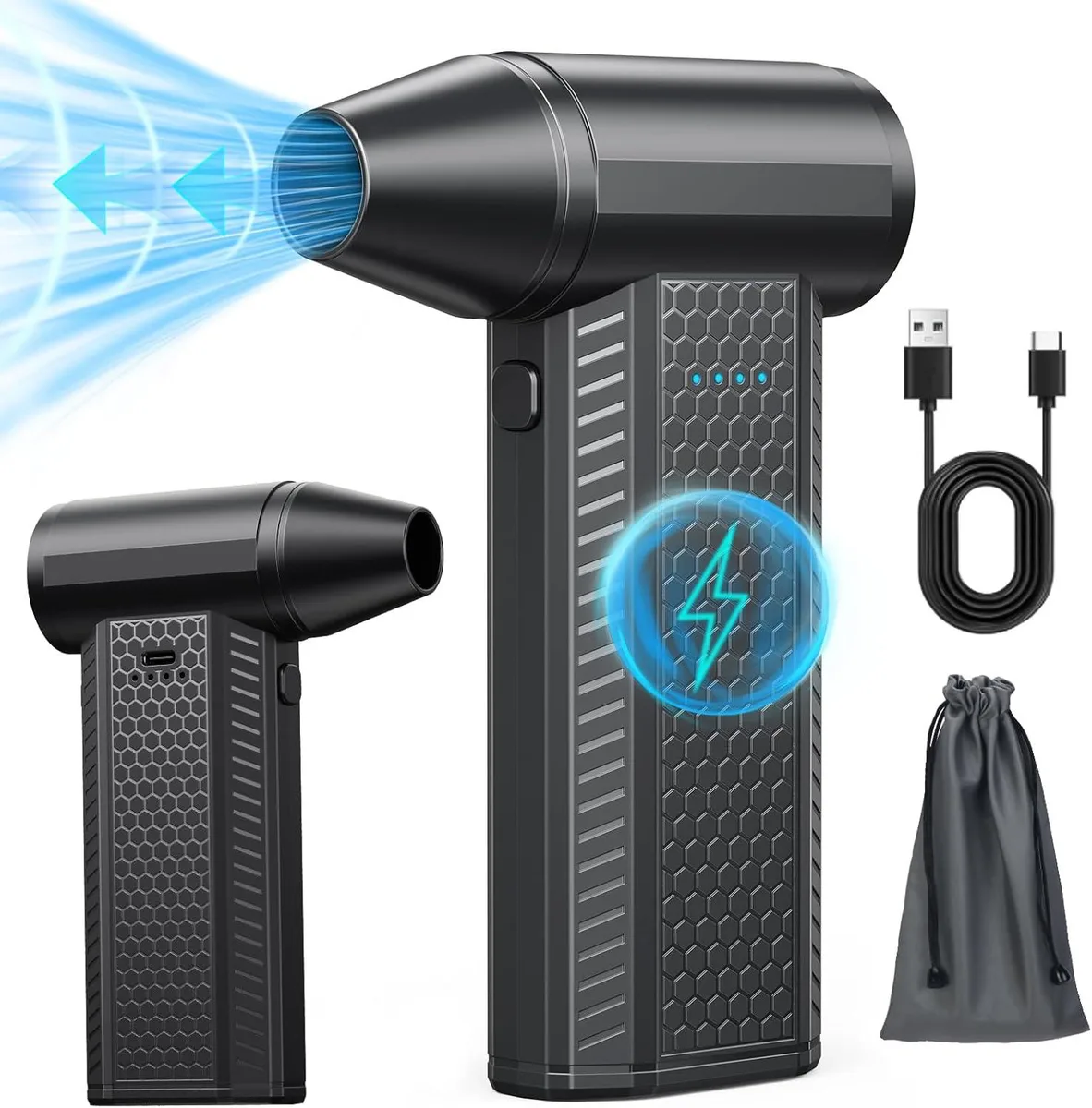 BFKK BFKK Electric Air Duster 130000RPM 4 Gear Adjustable Blower (Black) — product photo