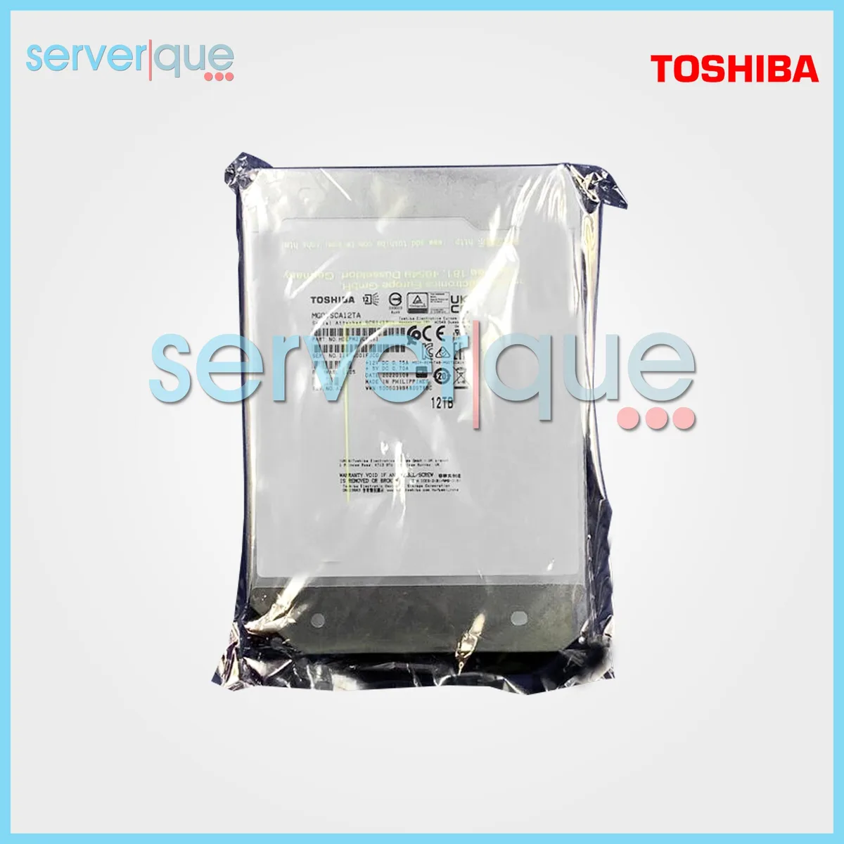 Toshiba Toshiba MG07SCA12TA 12TB SAS 12Gbps 7200 RPM 3.5" internal hard drive — product photo