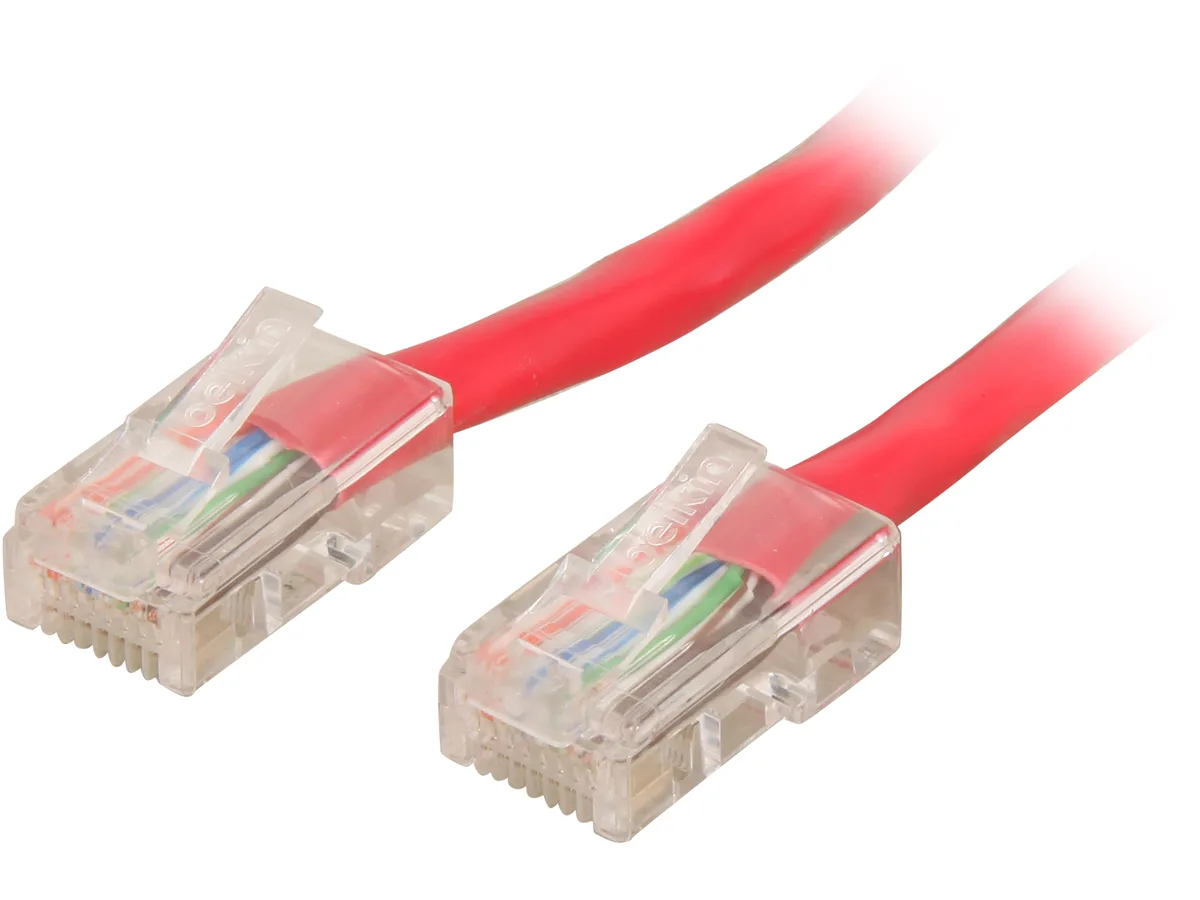 Belkin Belkin A3L791-03-RED 3 ft Cat 5e network ethernet cable — product photo