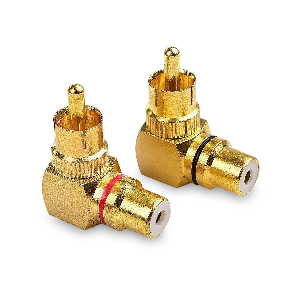 Boxwave Boxwave 2-Pack 90° RCA Audio Adapter 360° Grip — product photo