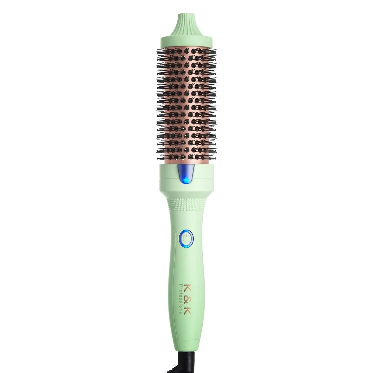 Green thermal round brush 1.5 inch barrel 45W